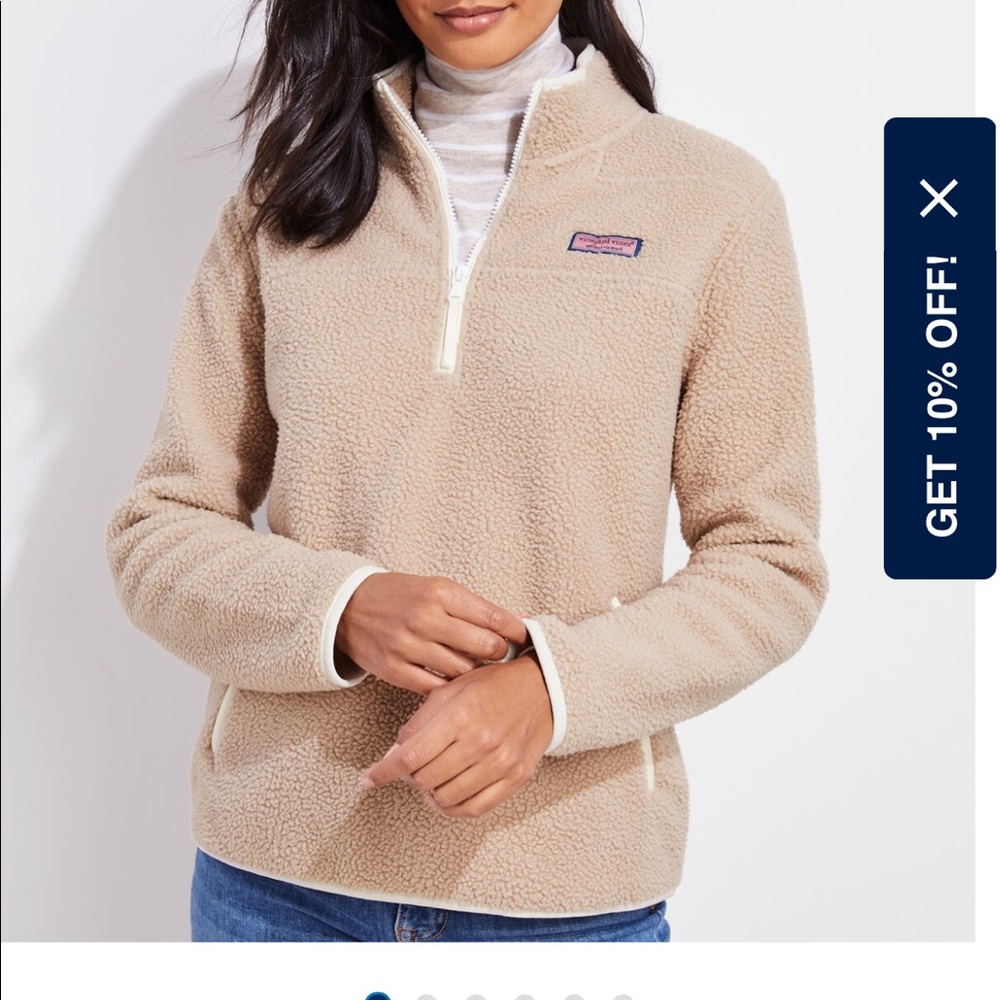 Vineyard vines Sherpa fleece shep shirt size medium